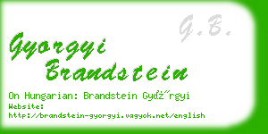 gyorgyi brandstein business card